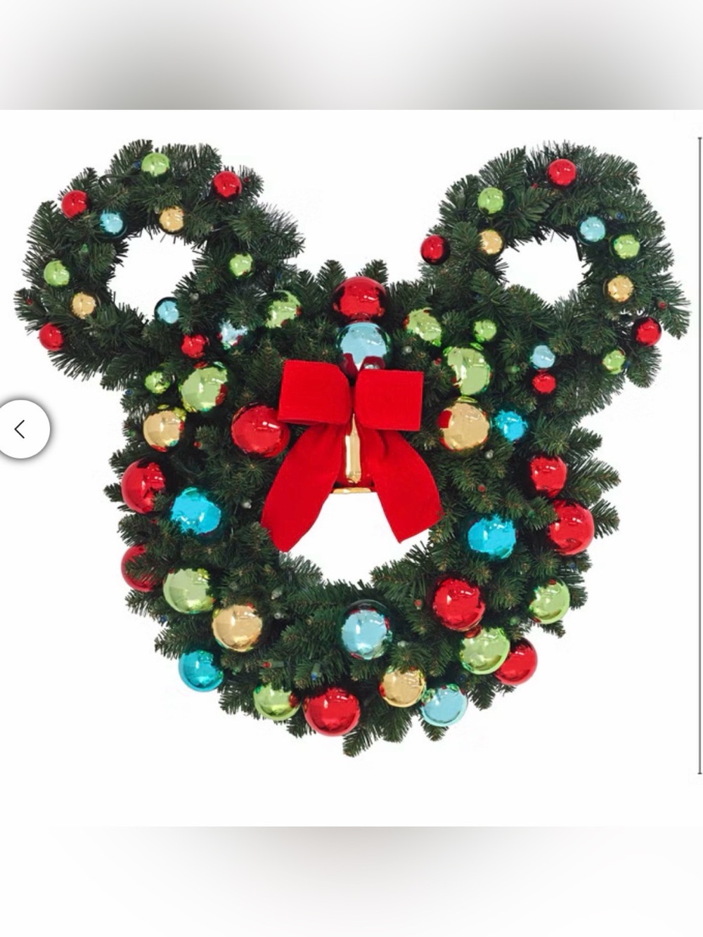New 30" Disney Mickey Figural Pre-Lit LED Wreath Costco Soldout